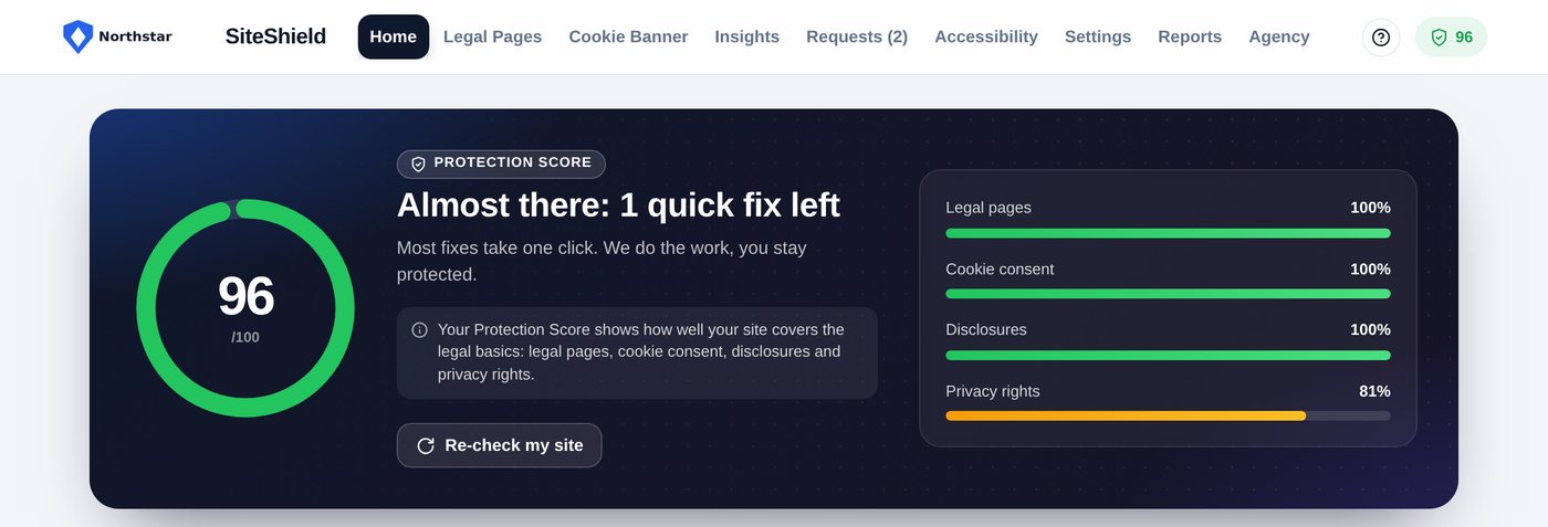 The dashboard showing the agency’s own name and color