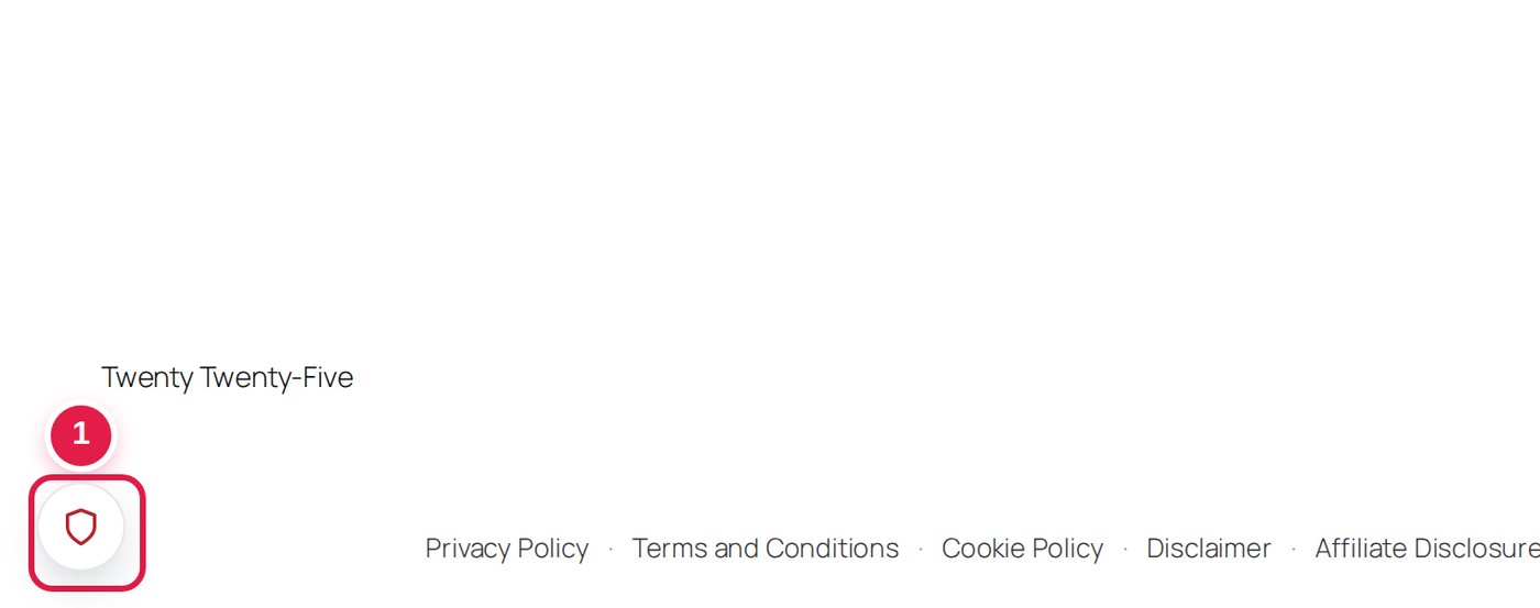 The small privacy shield in the corner of the site